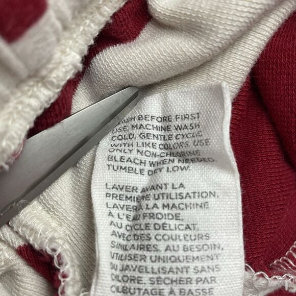 Burt’s Bees Baby Pajama Pants Red & Ivory Stripes Women’s Size Small - Picture 6 of 15